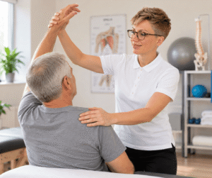 La Fisioterapista Aurora Sbicego fisioterapia per spalla congelata
